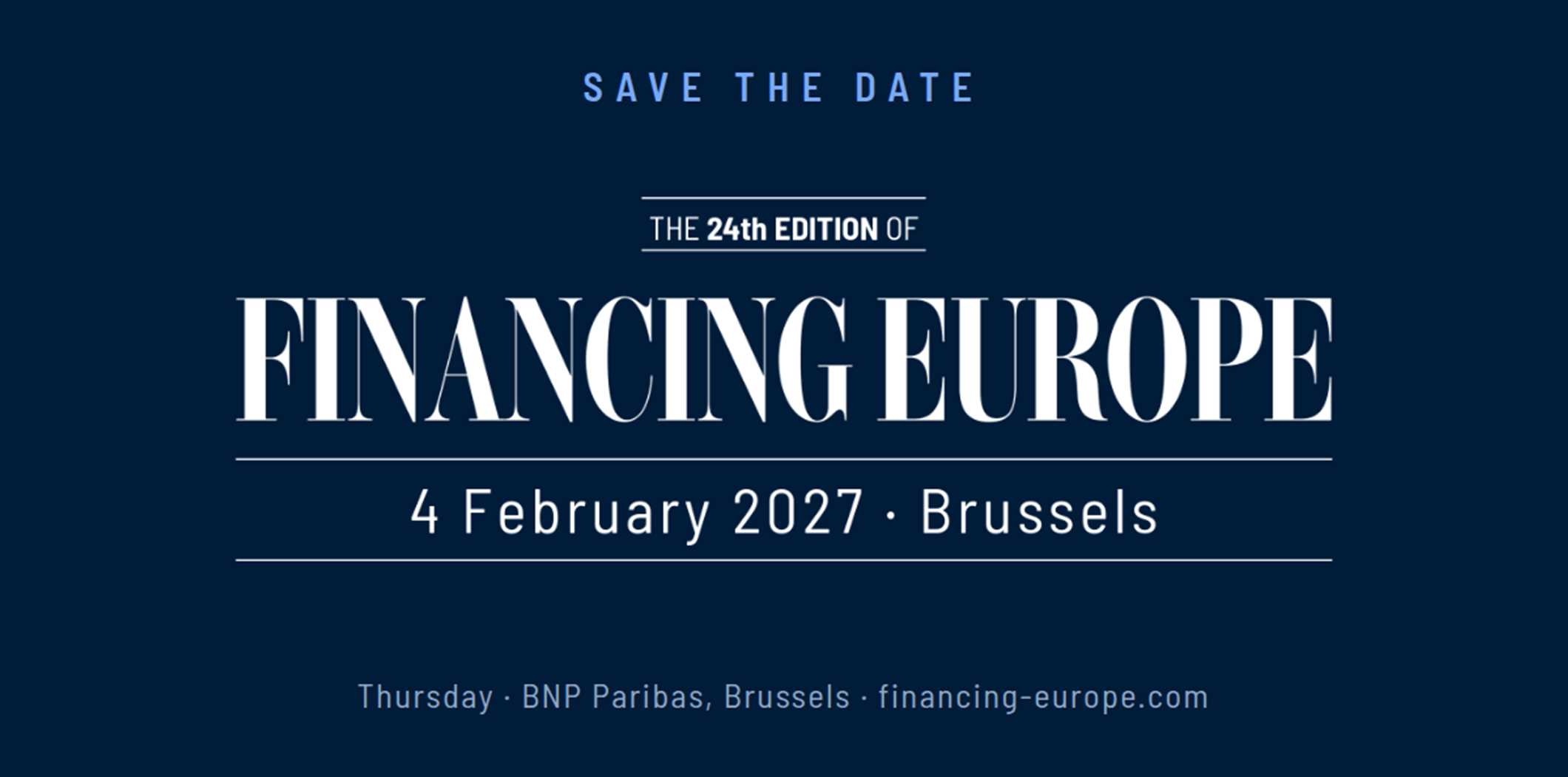 Financing Europe | 2027