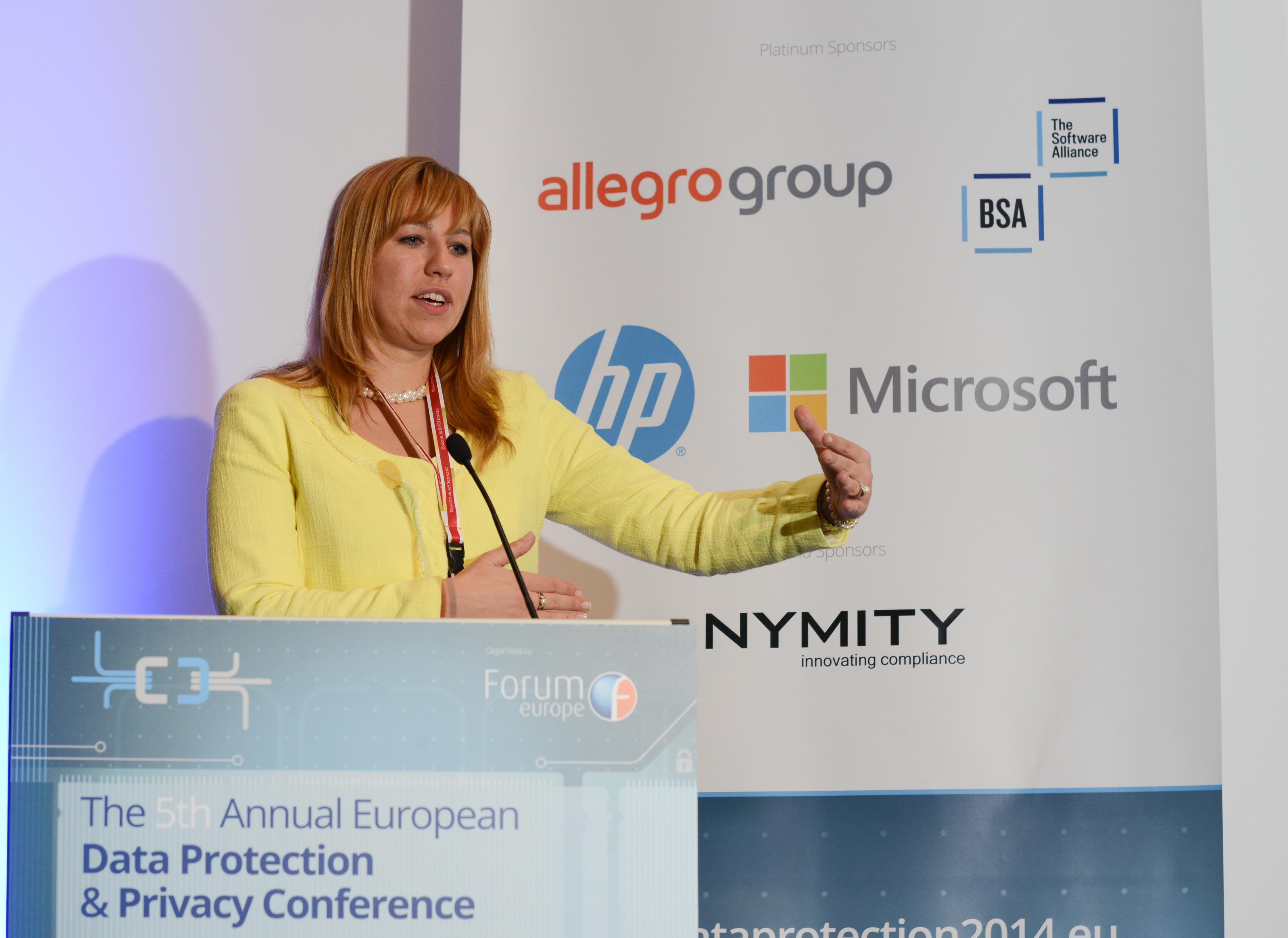 Latvia's Jekaterina Macuka on stage. 