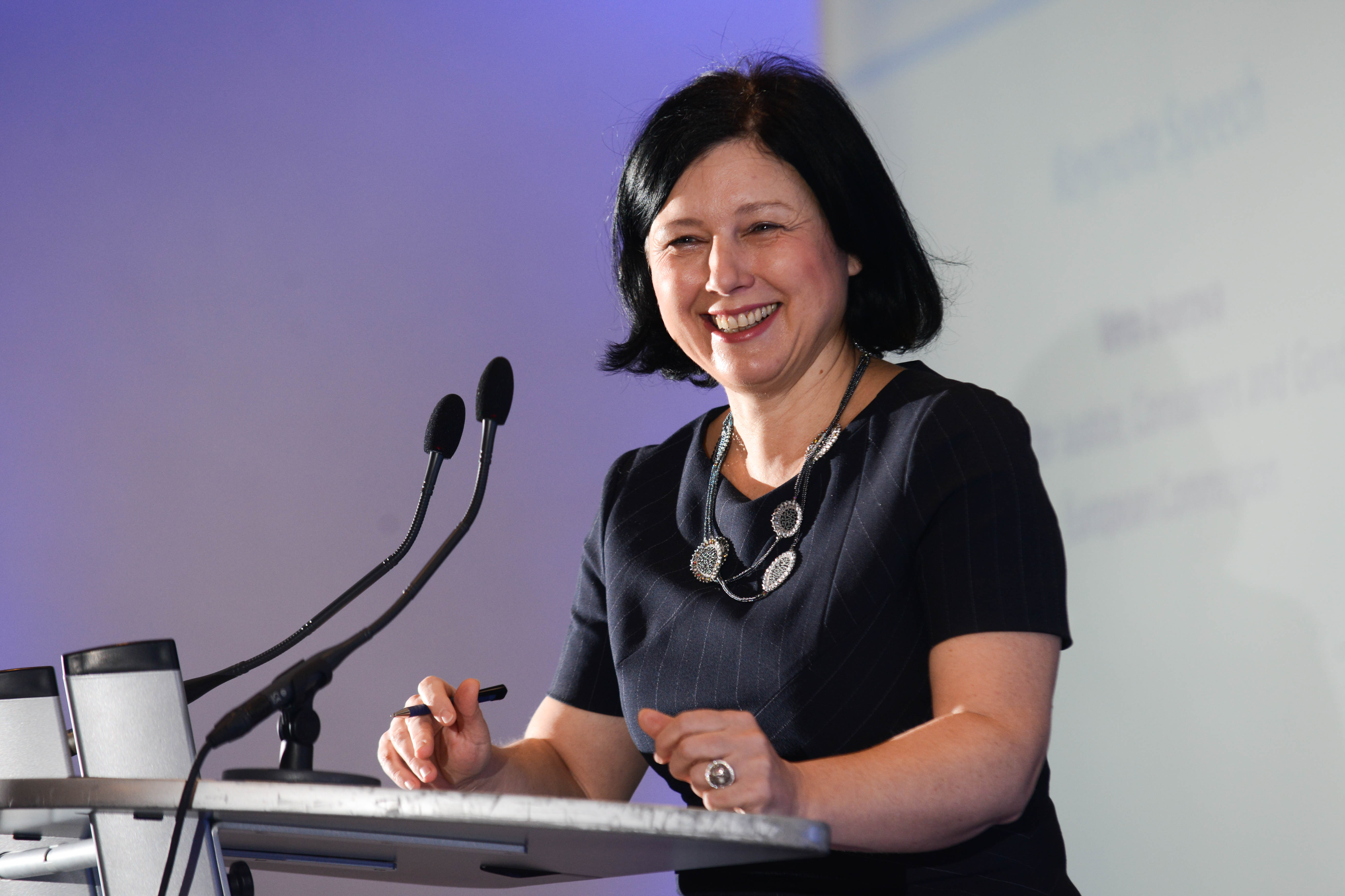 Former Commissioner of the European Union, Věra Jourov&aacute;, delivers a keynote address at the 7th annual edition. 