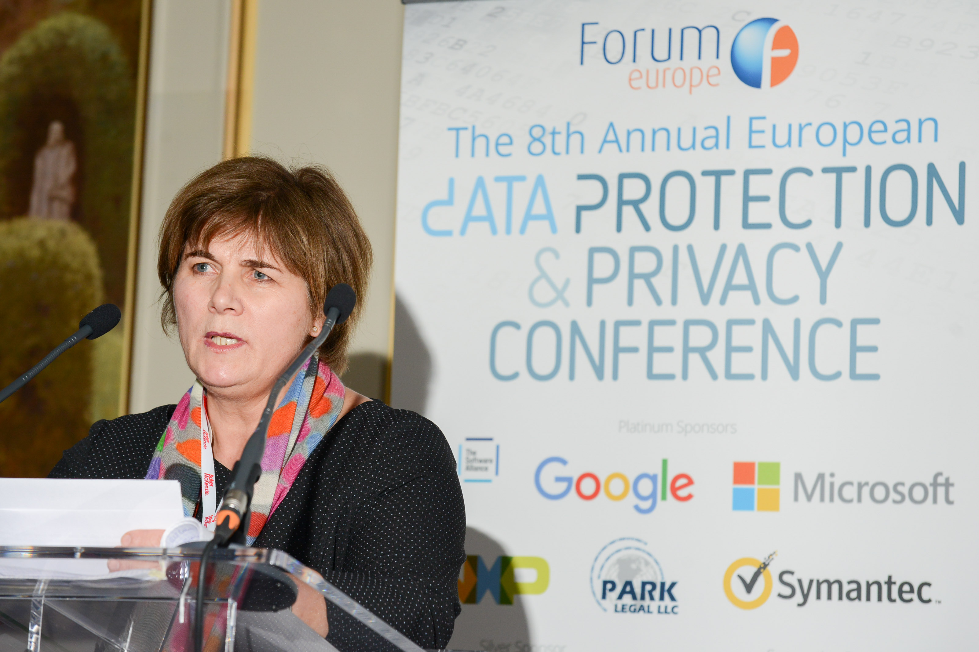 Caroline Goemans-Dorny, Data Protection Officer, Interpol at the 8th Annual European Data Protection and Privacy Conference. 