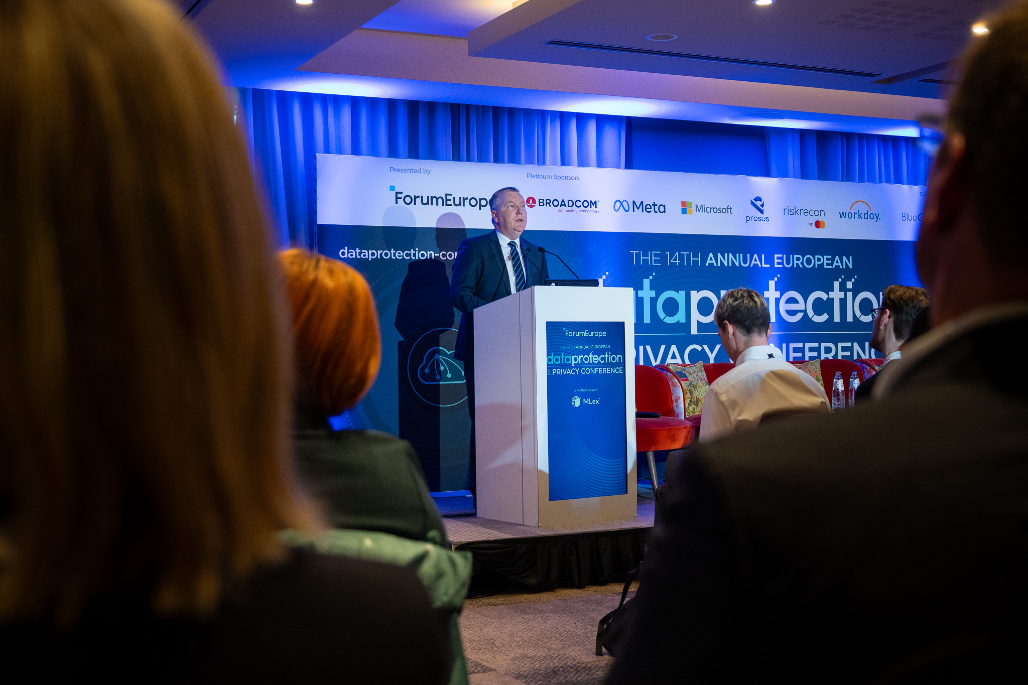 Commissioner Michael McGrath delivers his keynote address at last year&rsquo;s 14th edition of the European Data Protection and Privacy Conference.